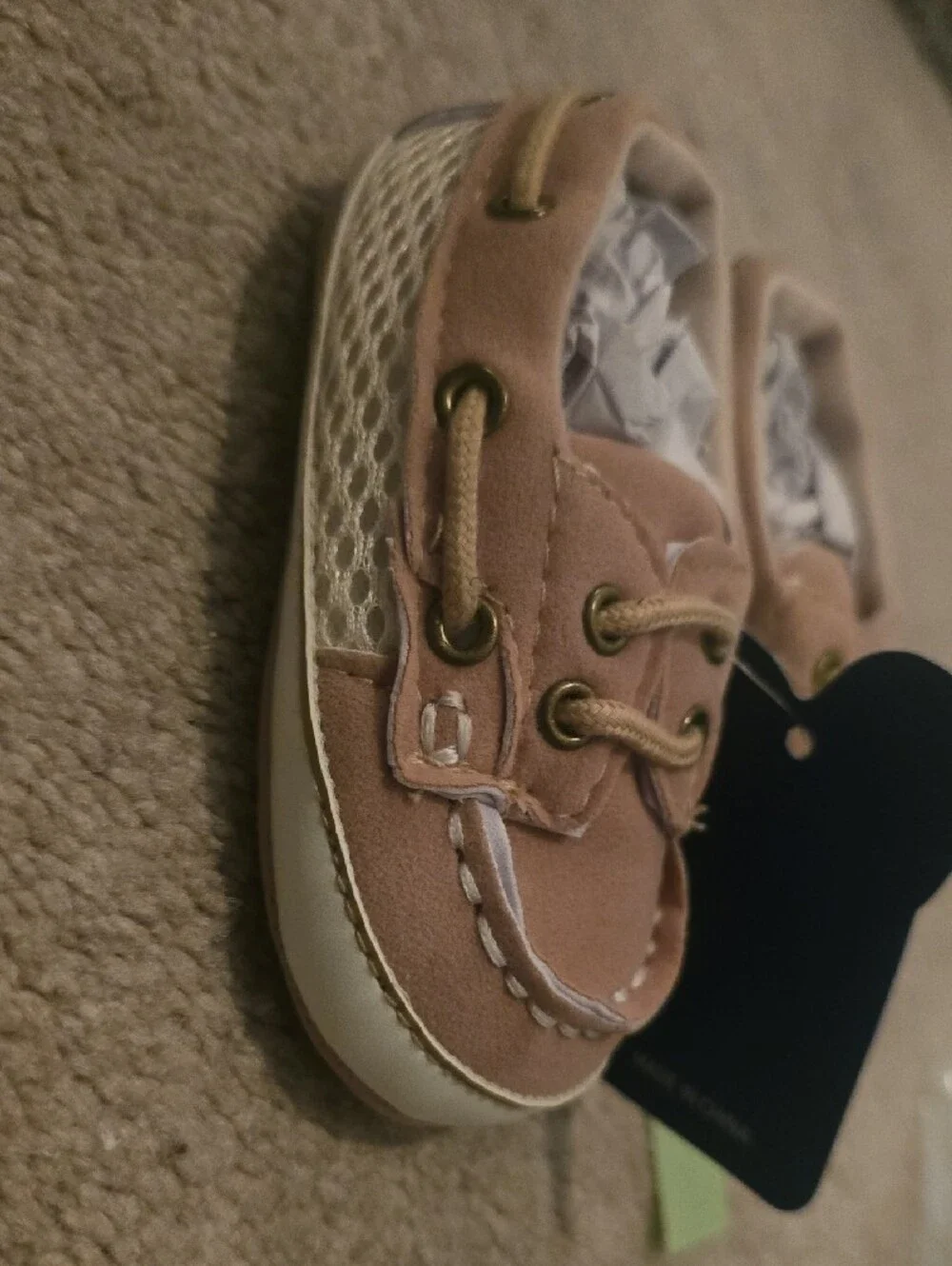 Baby Tan Boat Shoes - Soft Slip-On Walker